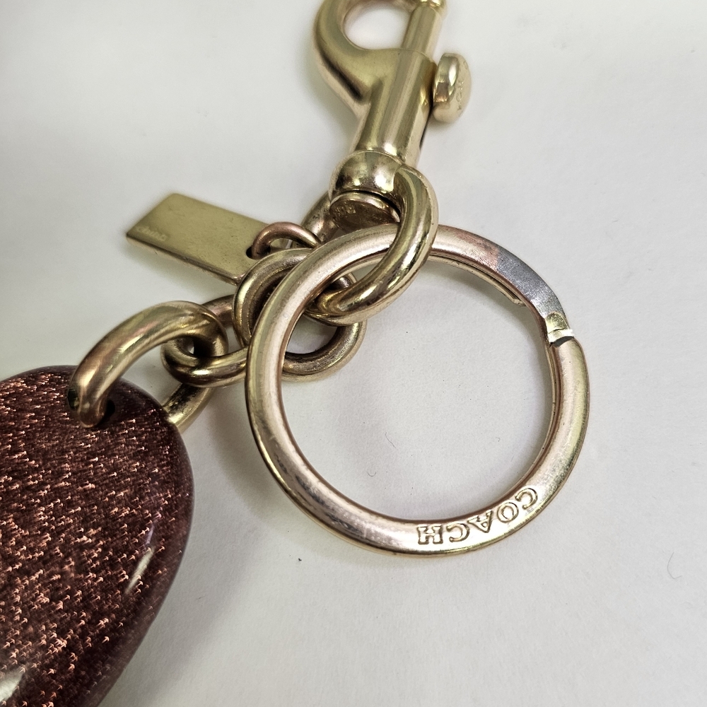 Coach Red and Gold Heart Key Holder - Picture 4 of 4